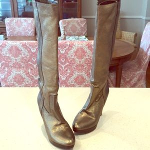 Vero Cuolo Gold Knee High Boots 9